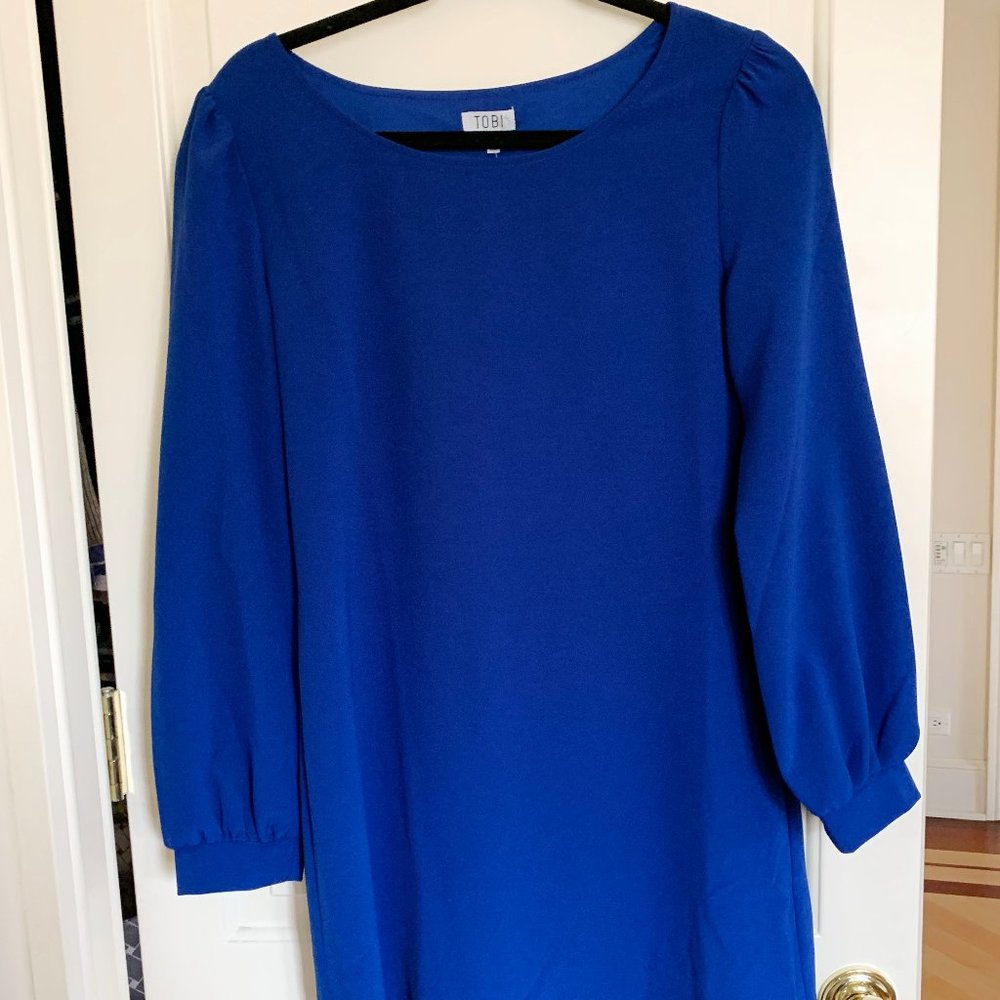 Tobi cobalt blue shift dress